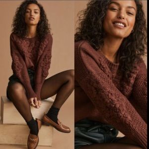 Anthropologie NWT Textured Floral Sweater Size M.***Coming soon***